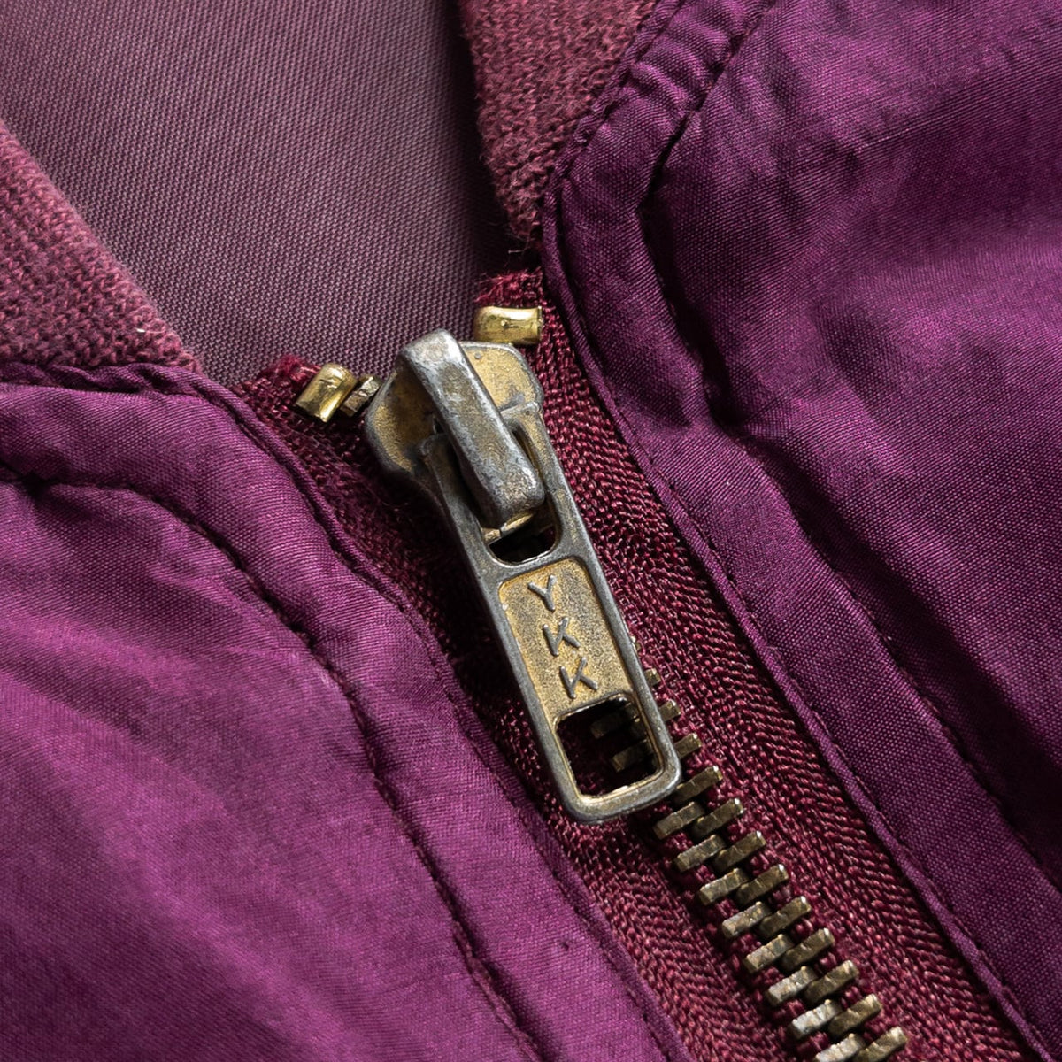 1980s "SILKS" Burgundy & Pink Silk Bomber Jacket