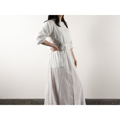 Early 1900s French Antique White Cotton Shirt
