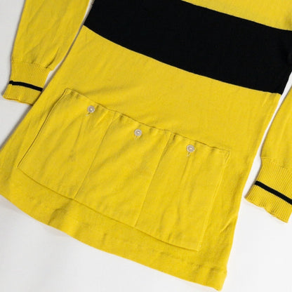 1970-80s "Au Tour de France" Yellow × Black Cyclist Knit Shirt