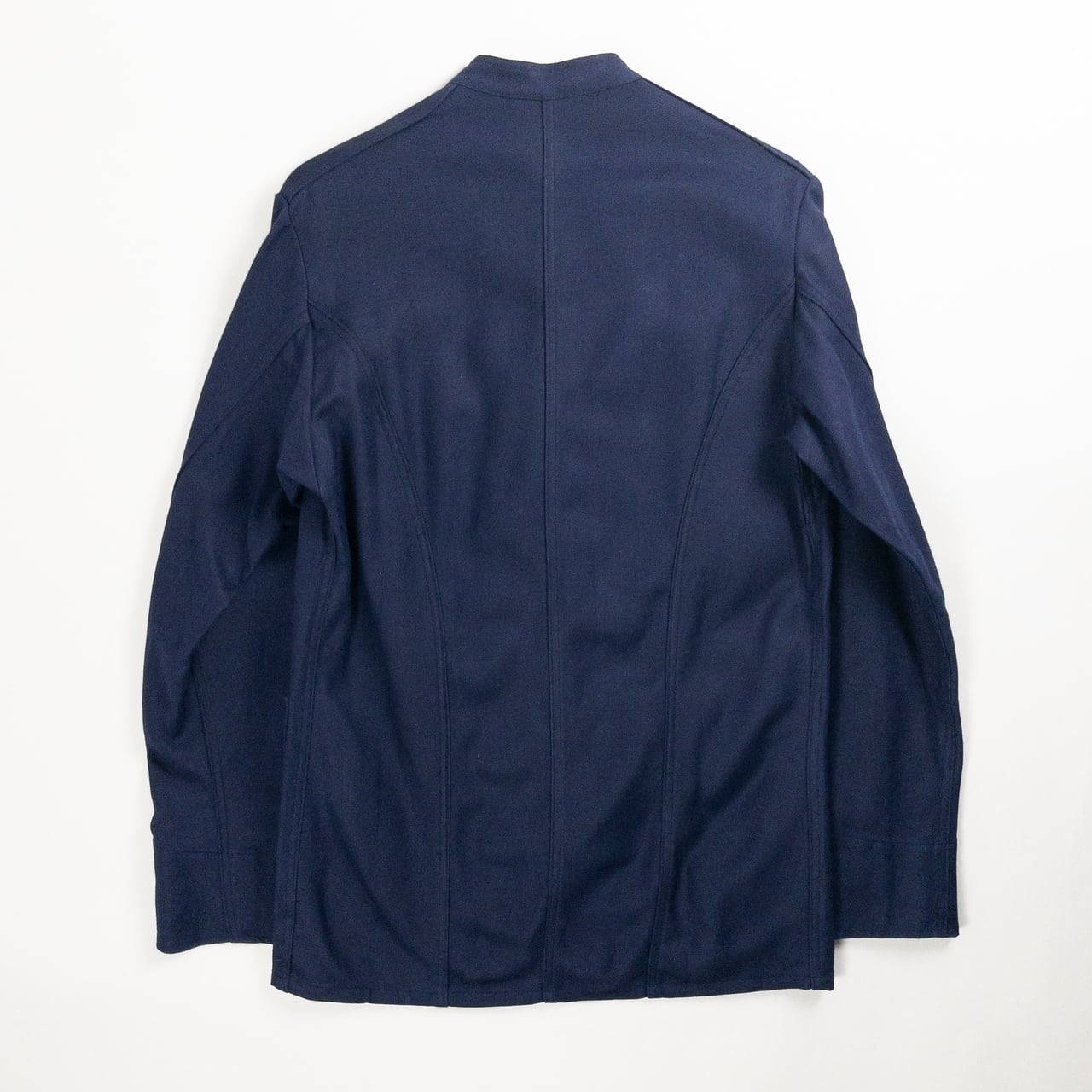 1960s "French Vintage" Blue Cotton Twill Mechanic Double Breasted Work Jacket, Dead Stock