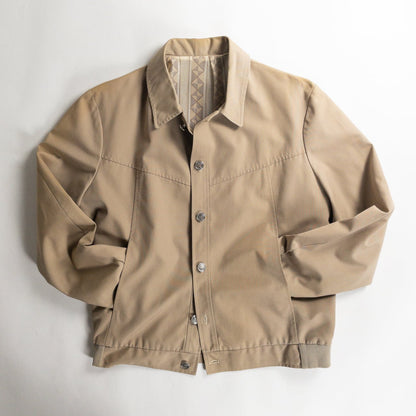 1980s "PIGEN VOYAGEUR" Beige Cotton Poly Sport Jacket