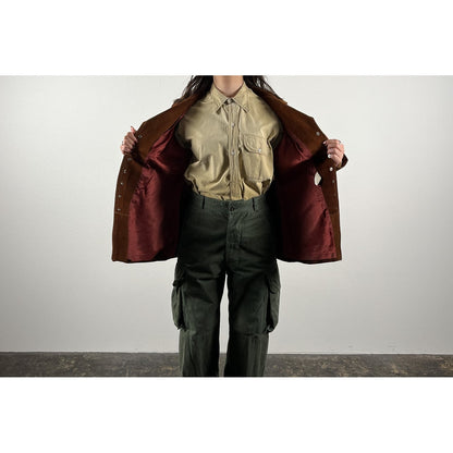 1980s-90s "Canadian Vintage" Brown Suede Leather Jacket for Ladies