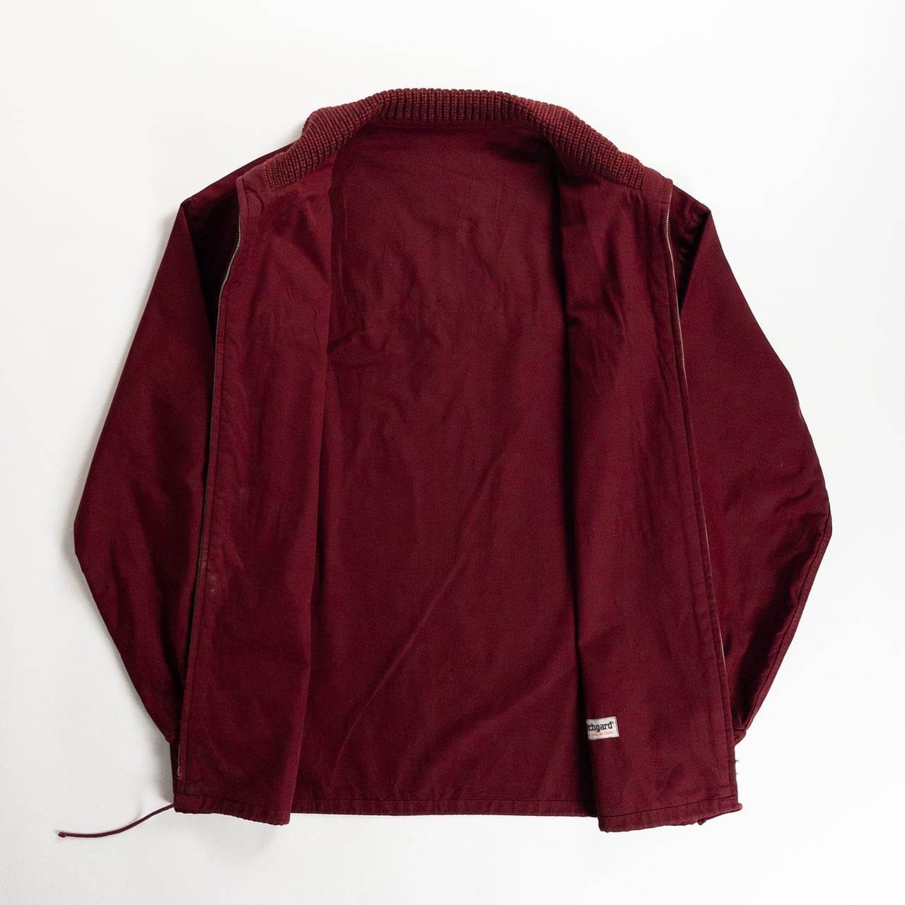 1960-70s "German Vintage" Wine Red Full Zipper Sport Jacket