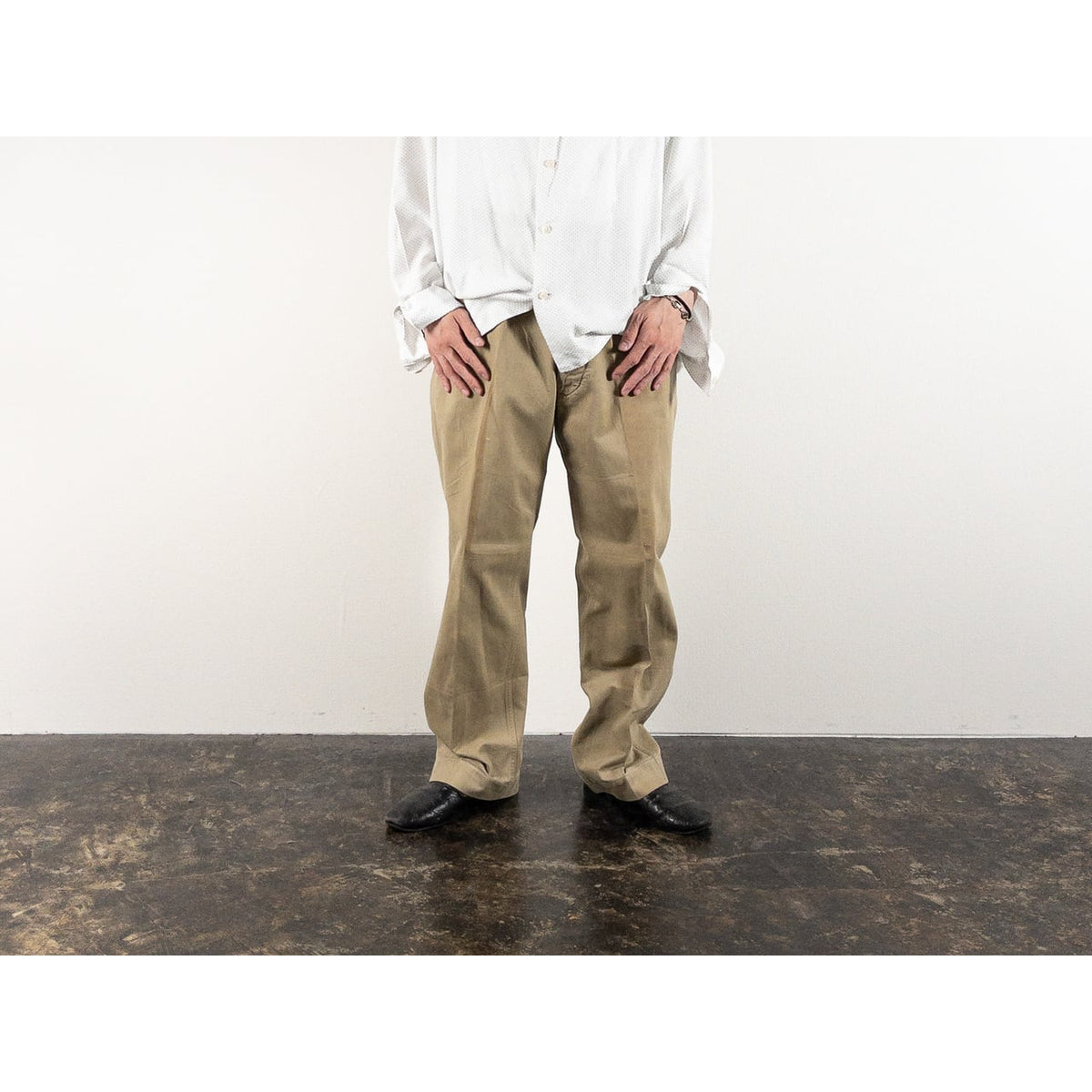 1950s "French Army" M52 Khaki Cotton Twill Chino Trousers