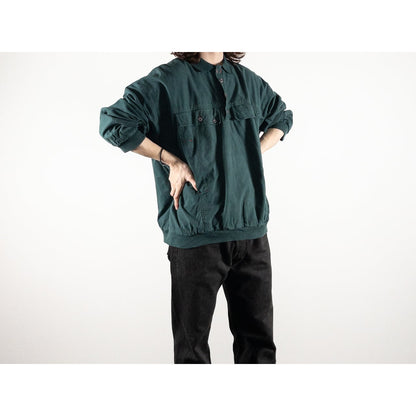 1990s "LUZ" Dark Green Cotton Anorak Pullover Jacket