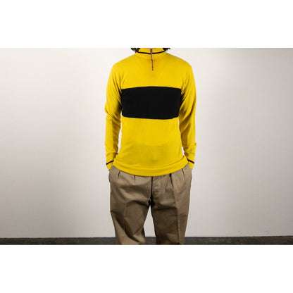 1970-80s "Au Tour de France" Yellow × Black Cyclist Knit Shirt