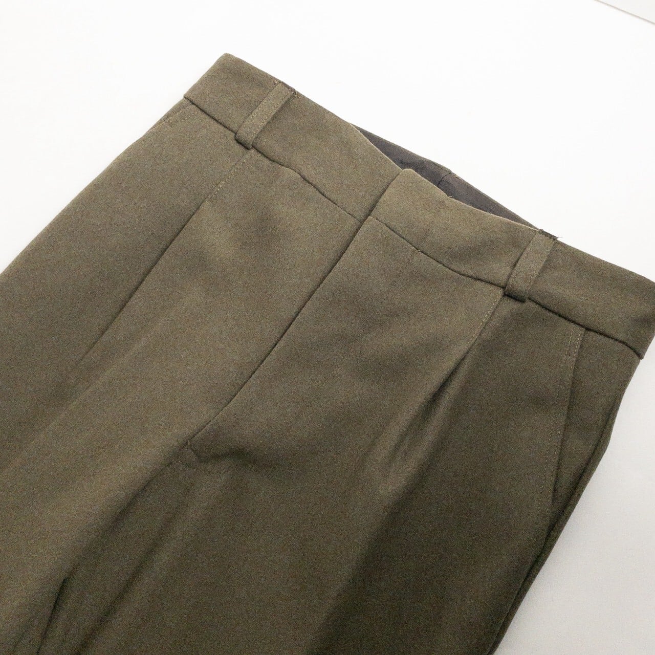Old "Italian Army" Olive Wool 1 Tack Trousers, Dead Stock
