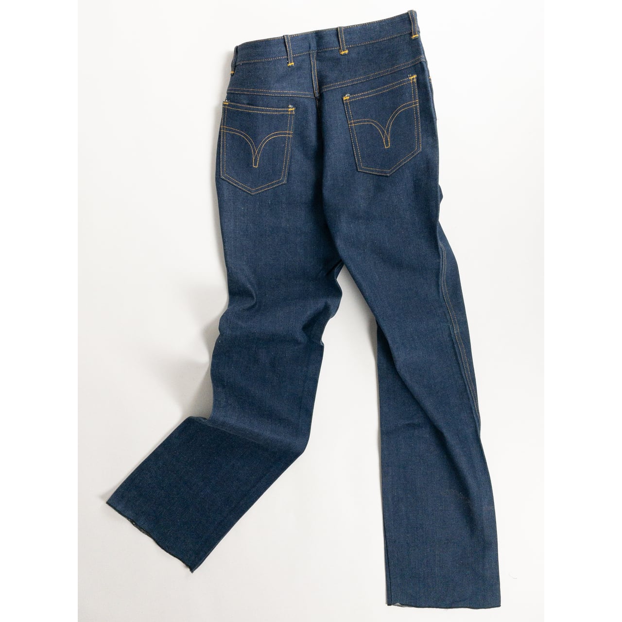 1990s "Italian Vintage" Navy Denim Trousers, Deadstock
