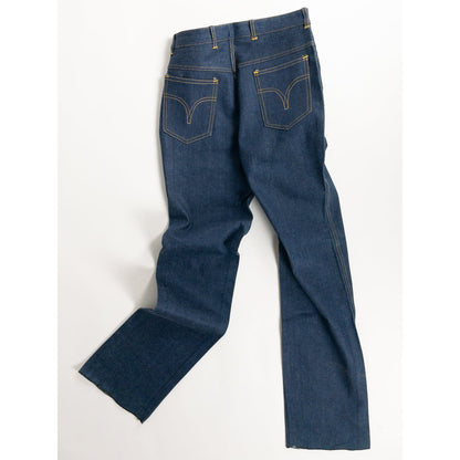 1990s "Italian Vintage" Navy Denim Trousers, Deadstock