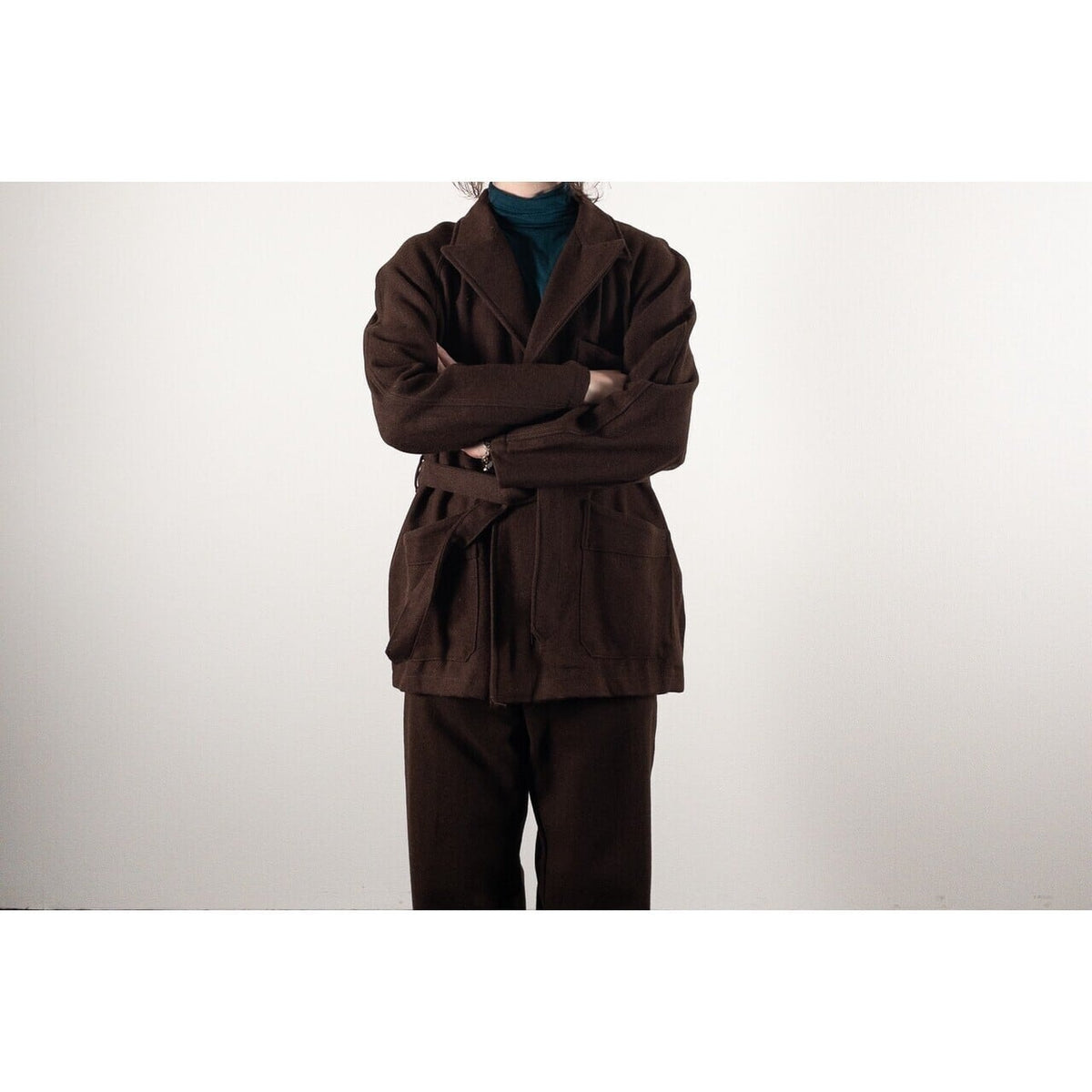 1960-70s Italian Army Brown Wool Hospital Jacket, Dead Stock