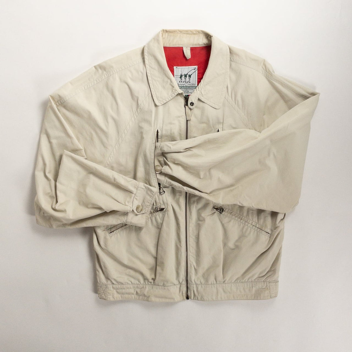 1990s "Made in Italy" Off White Cotton Sport Jacket