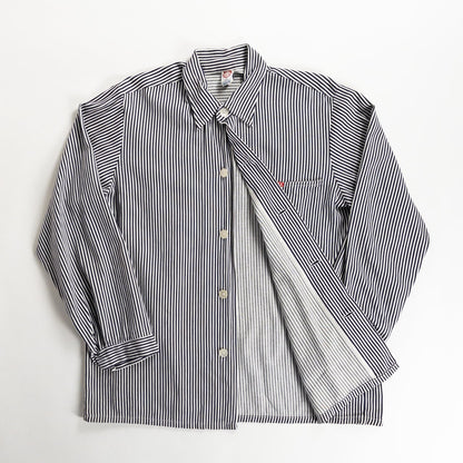 1970s German Vintage Cotton Stripe Work Jacket