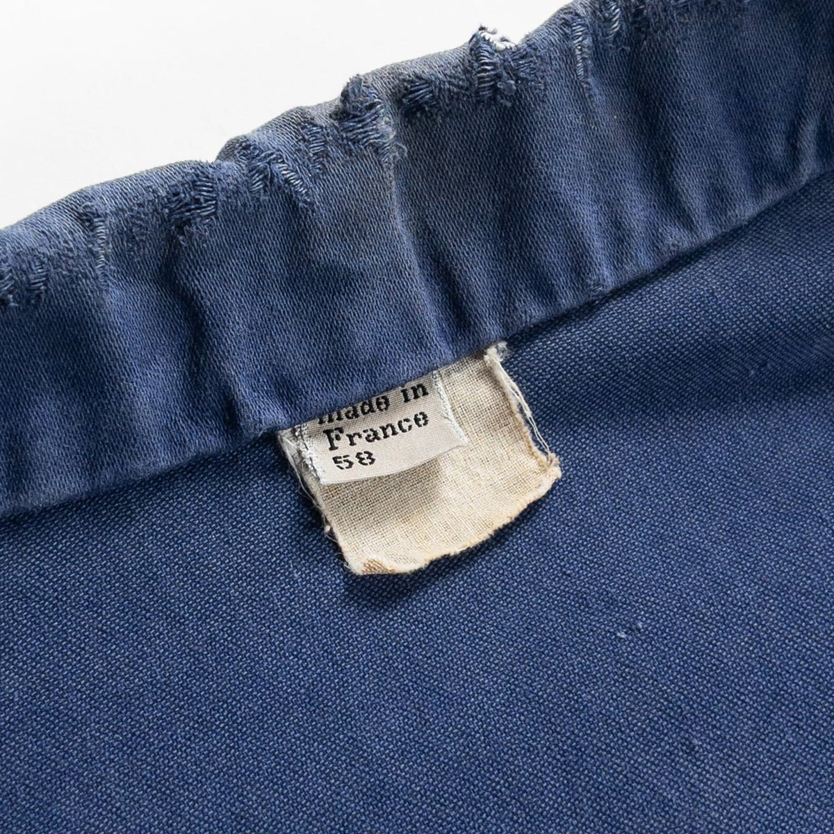 1960-70s "French Vintage" Faded Blue Moleskin Work Jacket