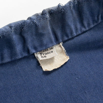 1960-70s "French Vintage" Faded Blue Moleskin Work Jacket