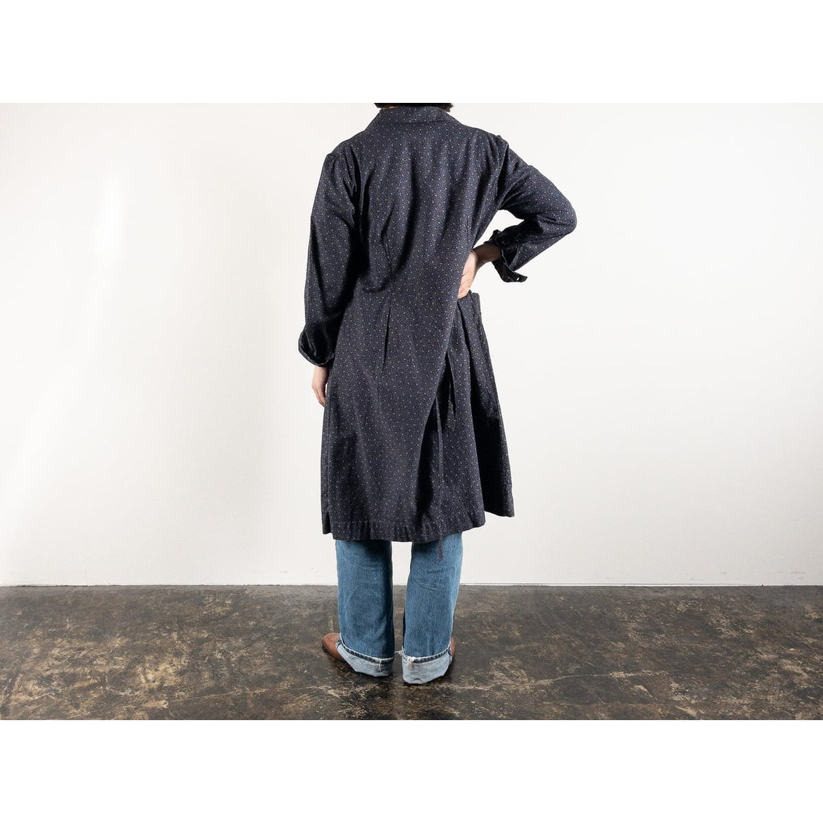 1950s "French Vintage" Black Dot Atelier Work Coat