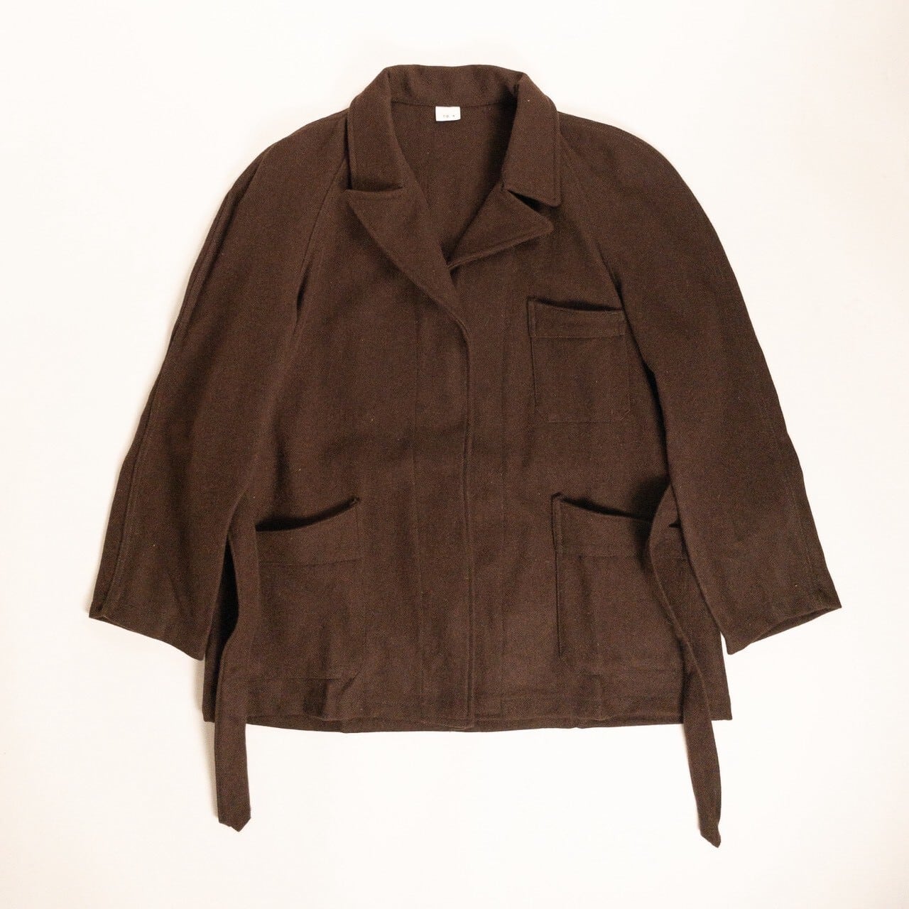 1960-70s Italian Army Brown Wool Hospital Jacket, Dead Stock