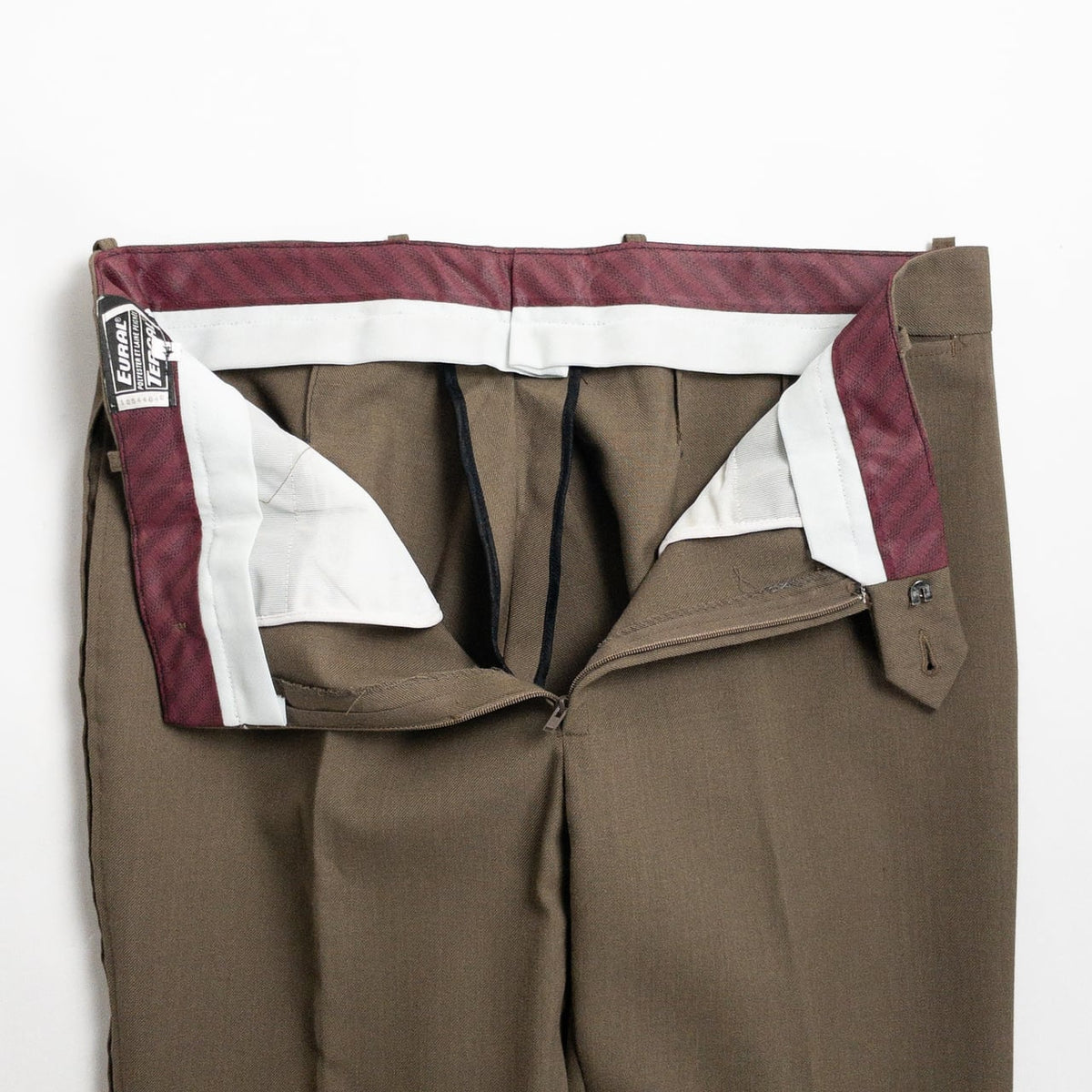 1970s "French Vintage" Khaki Flare Trousers