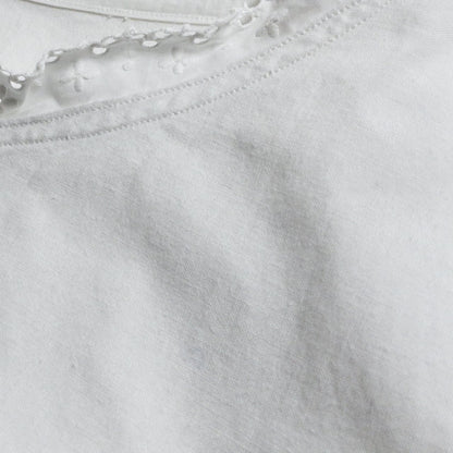 Early 1900s French Antique White Cotton Shirt
