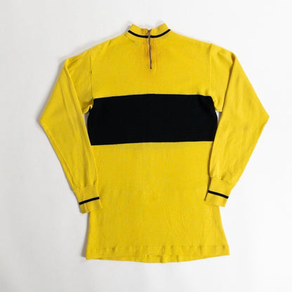 1970-80s "Au Tour de France" Yellow × Black Cyclist Knit Shirt