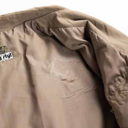 1960s "French Vintage" Beige Cotton Full Zip Work Jacket
