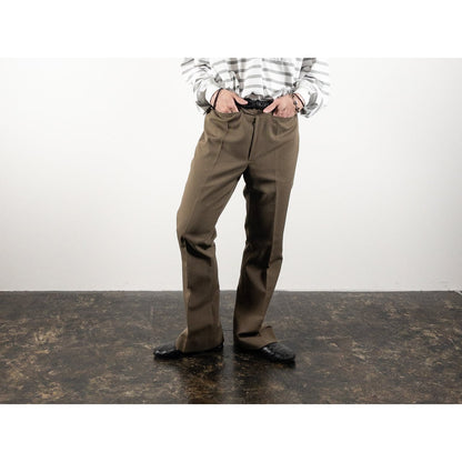 1970s "French Vintage" Khaki Flare Trousers
