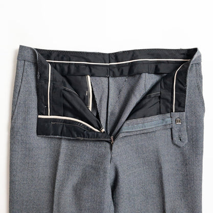 1970s "Euro Vintage" Gray Sharkskin Flare Trousers