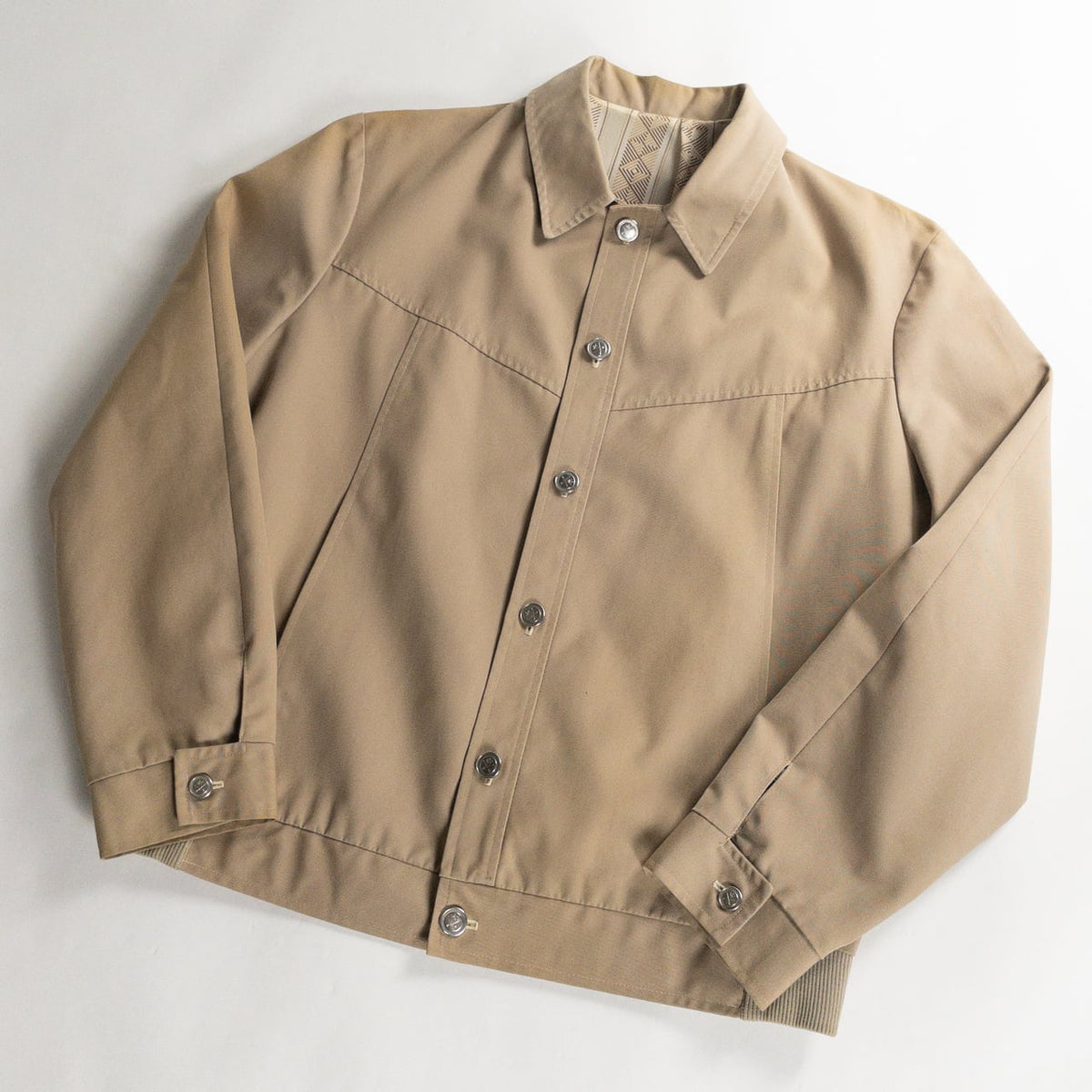 1980s "PIGEN VOYAGEUR" Beige Cotton Poly Sport Jacket