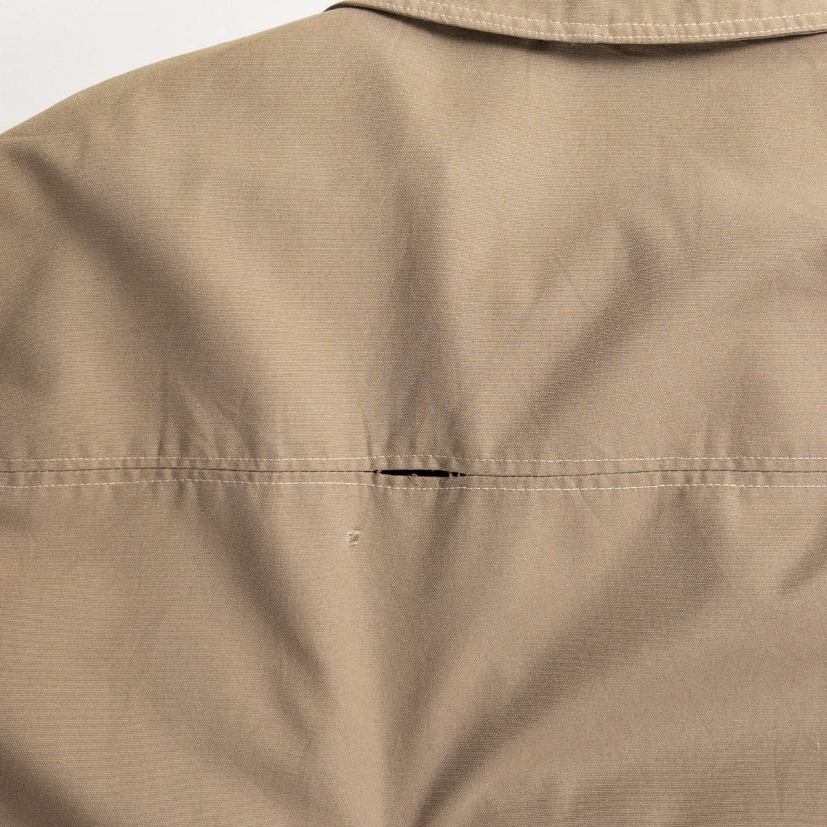 1960s "French Vintage" Beige Cotton Full Zip Work Jacket