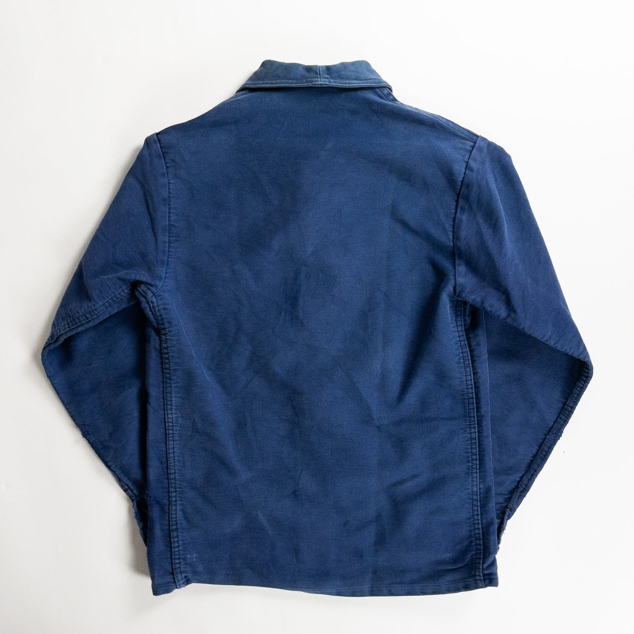 1960s "French Vintage" Faded Blue Moleskin Work Jacket