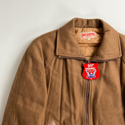 1990s "DAN CARMEL" Italian Beige Wool Sport Jacket, Dead Stock