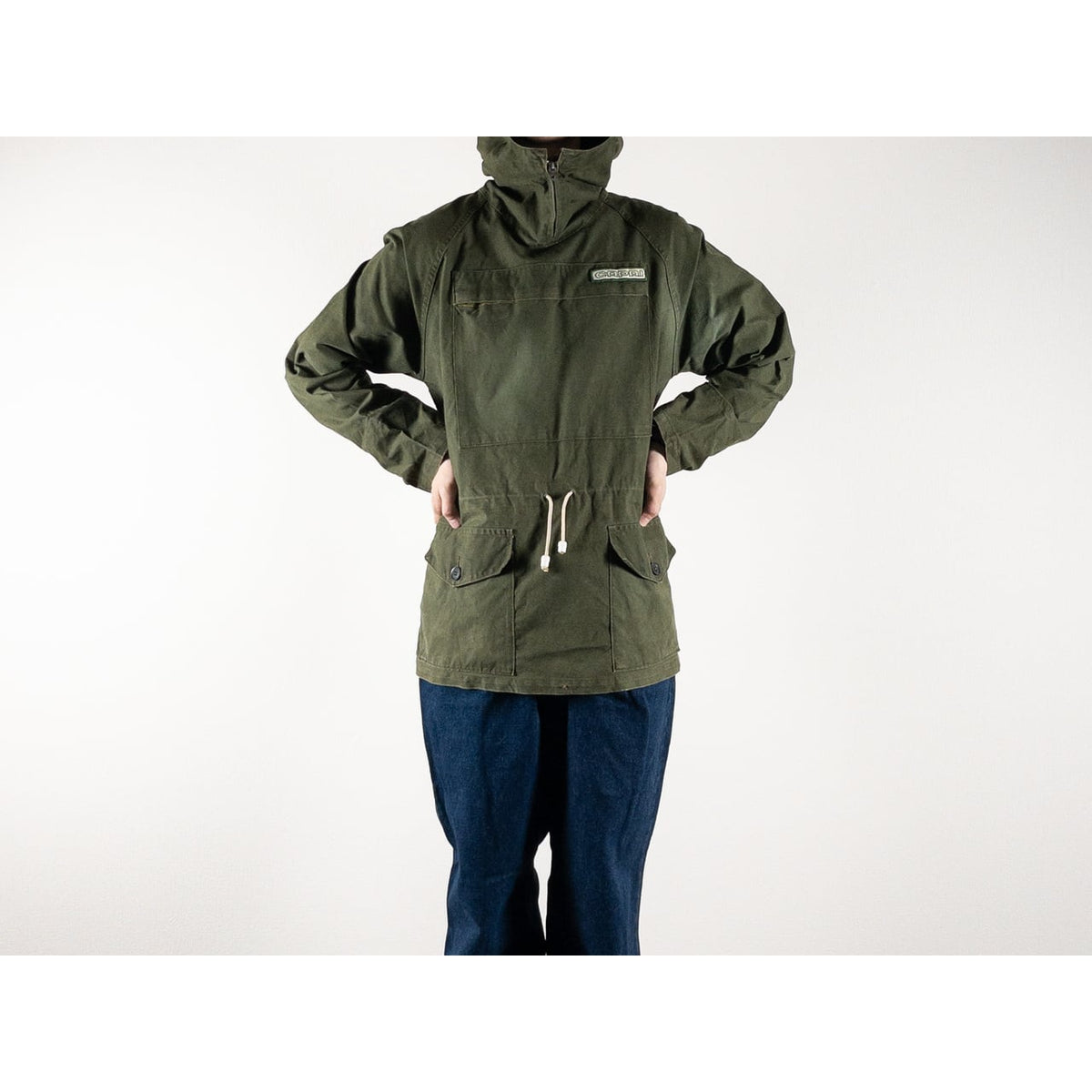 1950s "Euro Vintage" Olive Cotton Pullover Anorak Parka