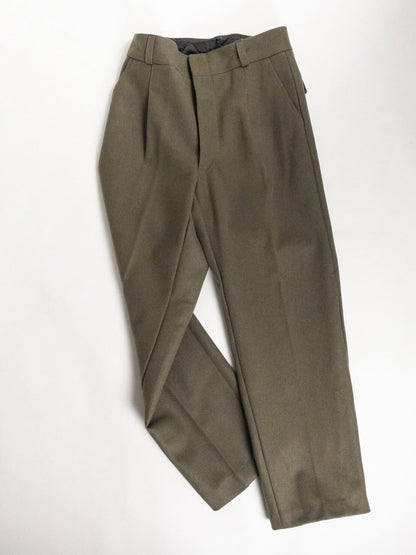 Old "Italian Army" Olive Wool 1 Tack Trousers, Dead Stock
