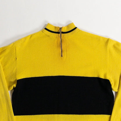 1970-80s "Au Tour de France" Yellow × Black Cyclist Knit Shirt