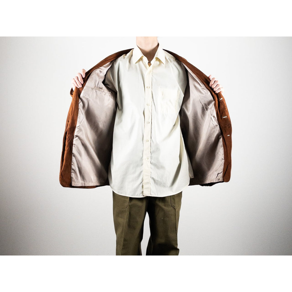 1980-90s Brown Suede Tailored Jacket