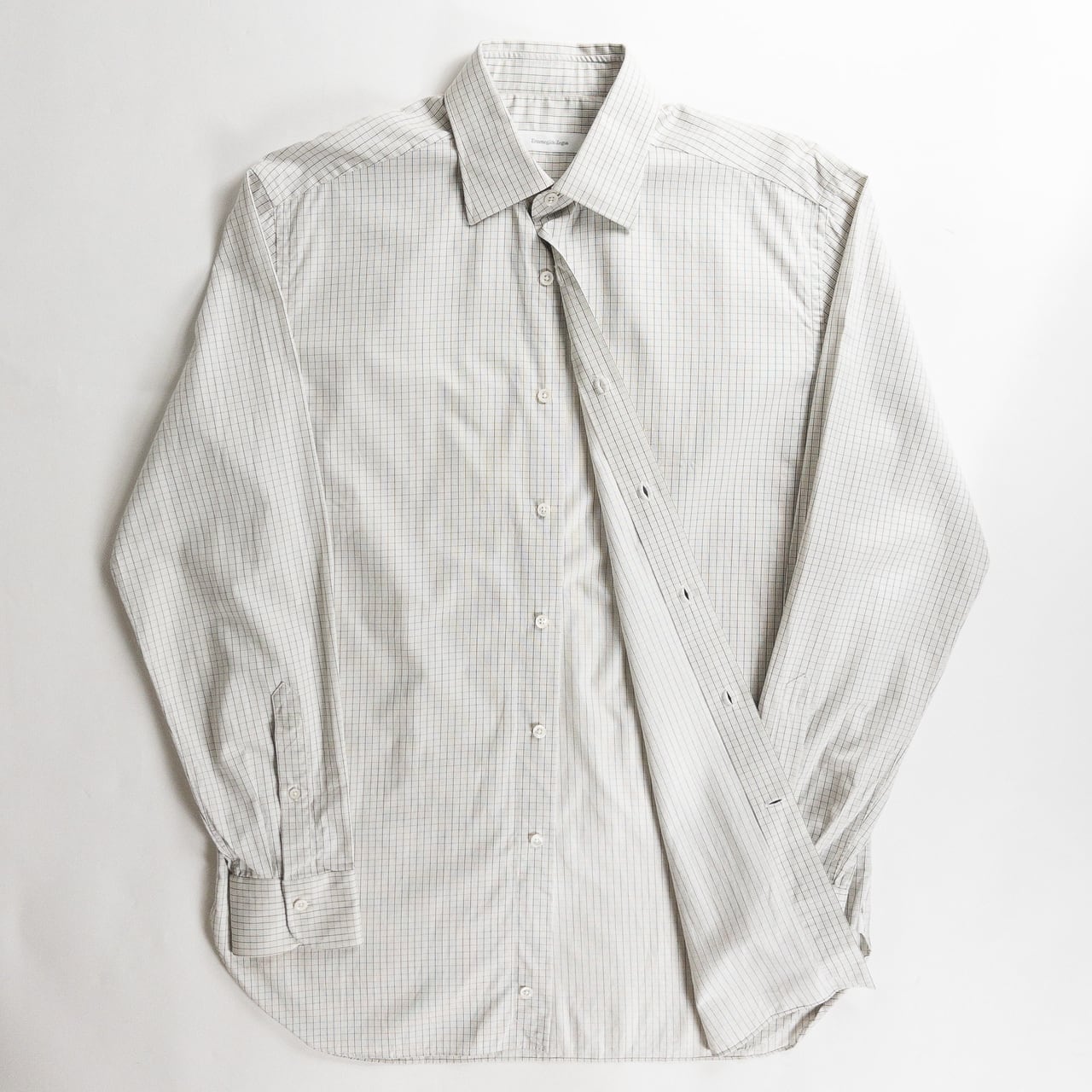 Old "Ermenegildo Zegna" Check Cotton Full Open Shirt