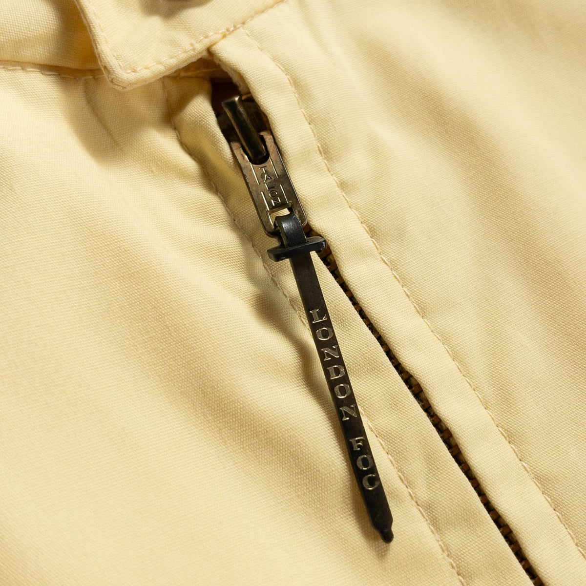1990s "London Fog" Light Yellow Cotton Zip-Up Blouson Jacket