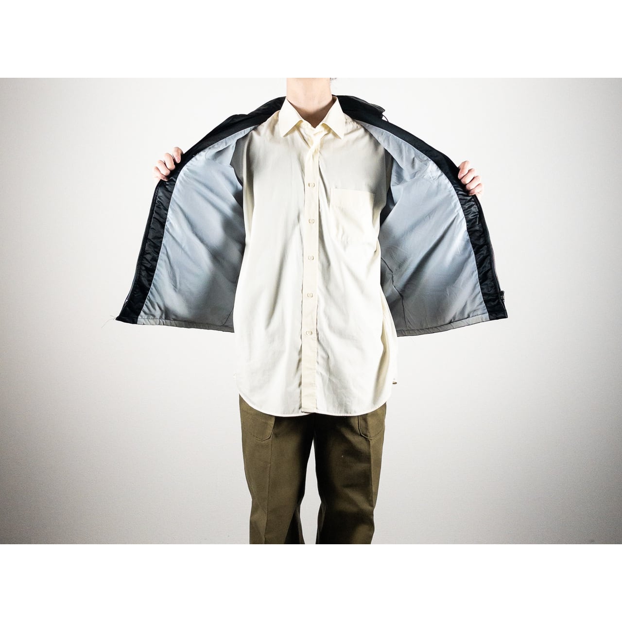 1960s "SKIDRESS" French Navy Nylon Zipper Ski Jacket
