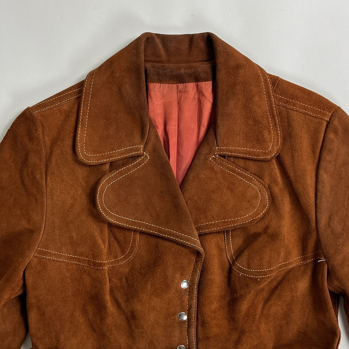 1980s-90s "Canadian Vintage" Brown Suede Leather Jacket for Ladies