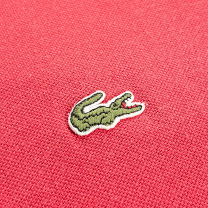1980s "French LACOSTE" Red Cotton S/S Polo Shirt, Size 7