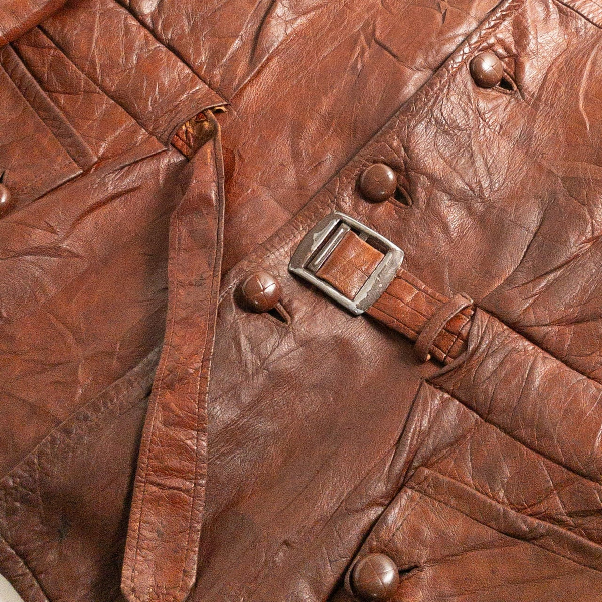 1930-40s "Hagglunds" Swedish Goatskin Red Brown Sport Work Jacket