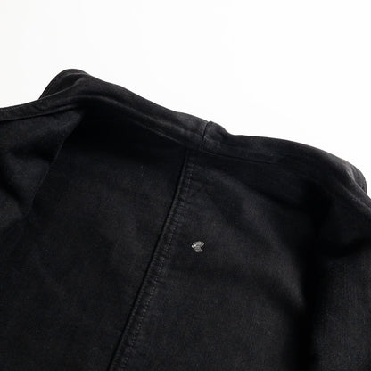 1940s "COMBET" French Black Moleskin Work Jacket with V Pockets
