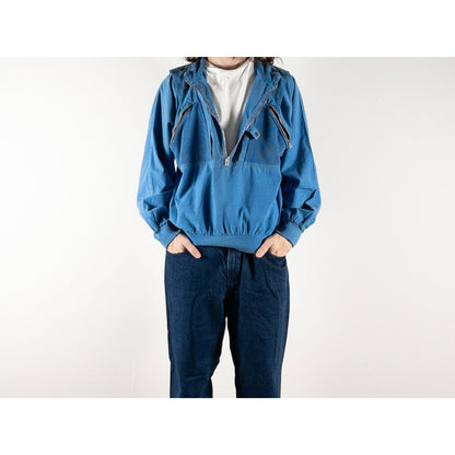 1980-90s "Euro Vintage" Light Blue Cotton Jacket
