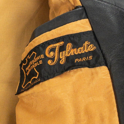 1970s-80s "French Vintage" Light Black Leather Jacket