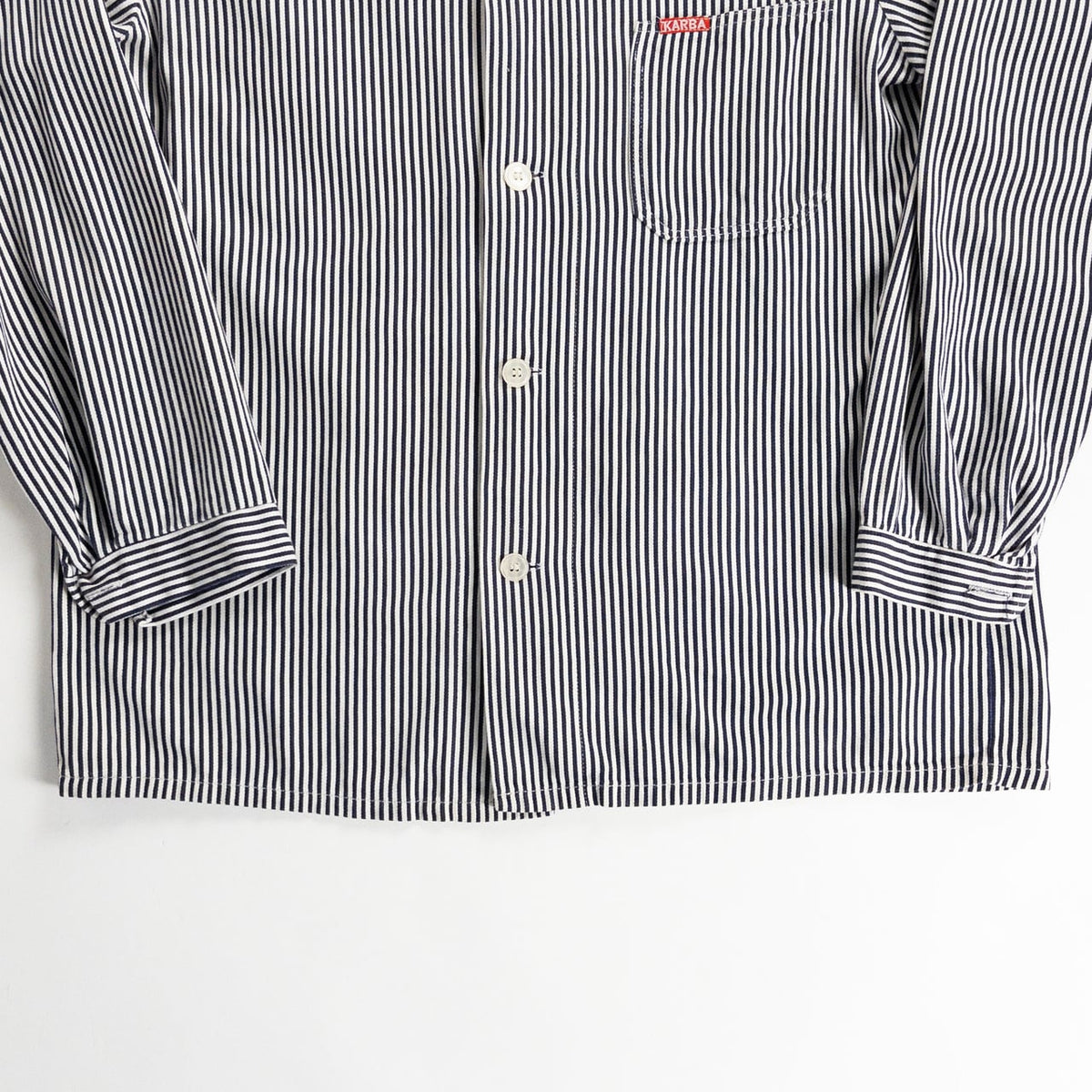 1970s German Vintage Cotton Stripe Work Jacket