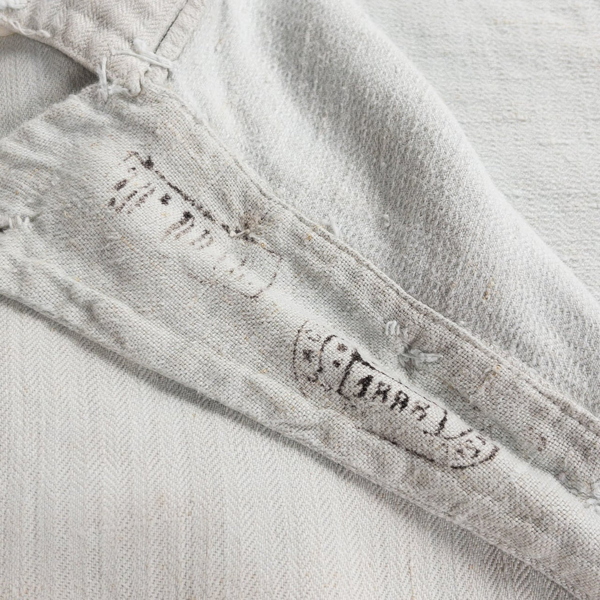 1880s "French Army" Linen Herringbone Twill Bourgeron Trousers