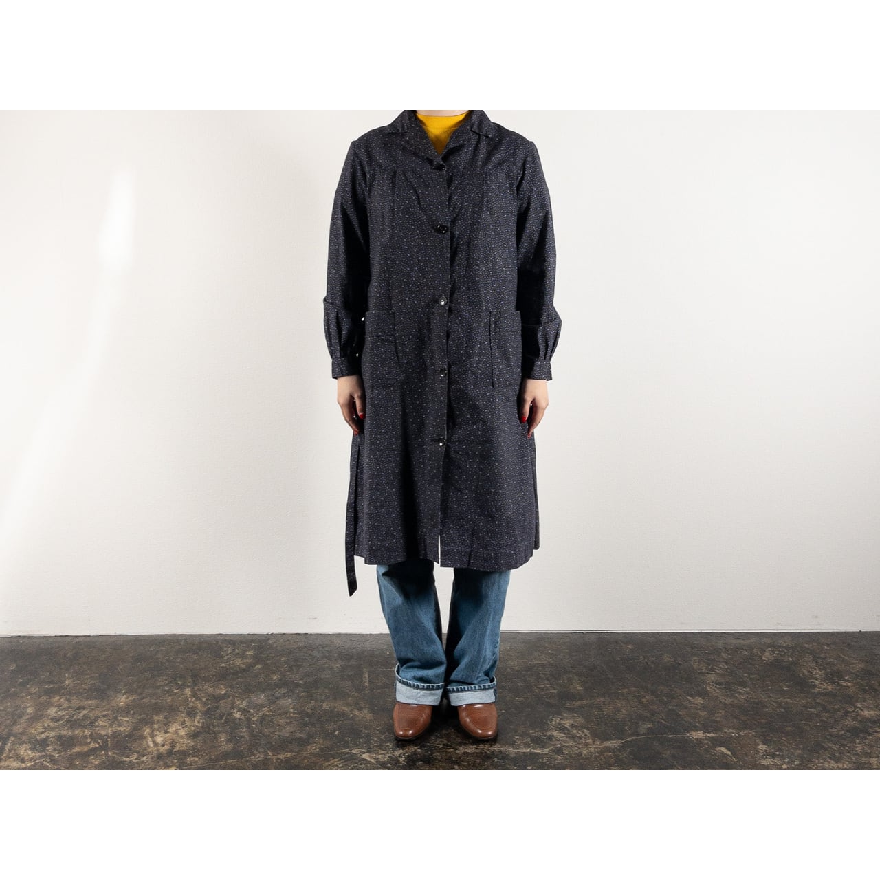 1950s "French Vintage" Black Dot Atelier Work Coat
