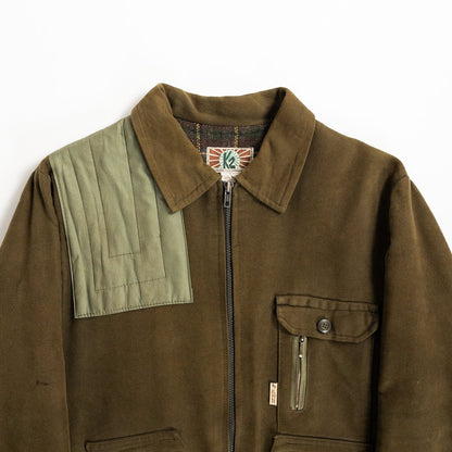 1970-80s "Italian Vintage" Khaki Cotton Hunting Jacket