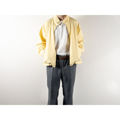 1990s "London Fog" Light Yellow Cotton Zip-Up Blouson Jacket
