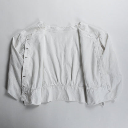 Early 1900s French Antique White Cotton Shirt