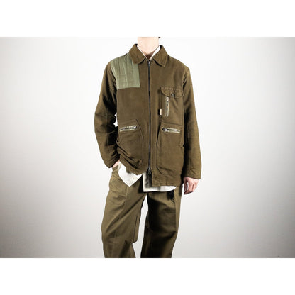 1970-80s "Italian Vintage" Khaki Cotton Hunting Jacket